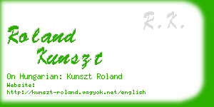 roland kunszt business card